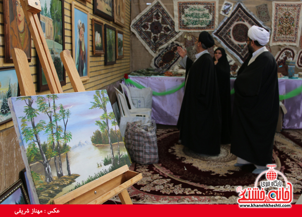 افتتاح نمایشگاه کوثر در مصلی امام خامنه ای رفسنجان(خانه خشتی)