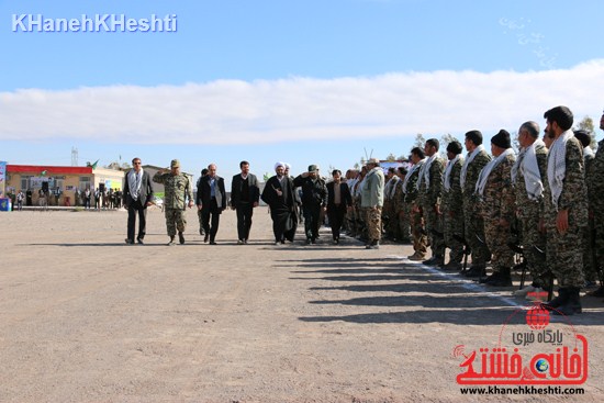 رزمایش محمد رسول الله در اردوگاه شهید میرافضلی رفسنجان ۱۳۹۳ صبحگاه مشترک (۶)