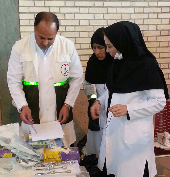 ویزیت رایگان بیش از ۳ هزار نفر در بیمارستان صحرایی عرب آباد رفسنجان-خانه خشتی (۵)