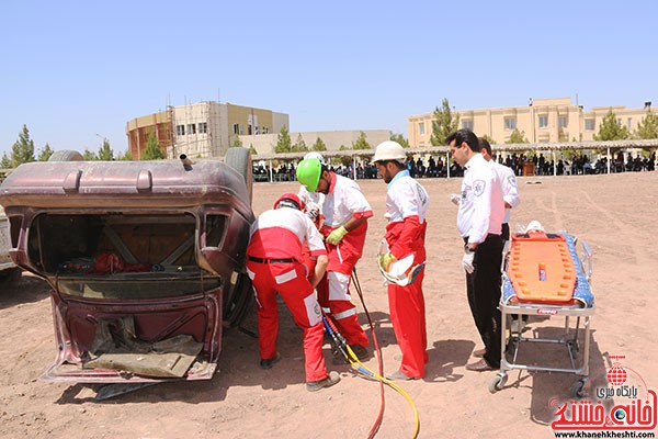 برگزاری مانور امداد و نجات در دانشگاه آزاد واحد رفسنجان