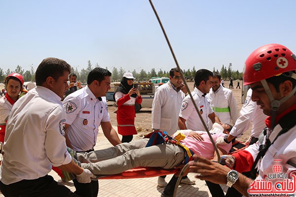 برگزاری مانور امداد و نجات در دانشگاه آزاد واحد رفسنجان