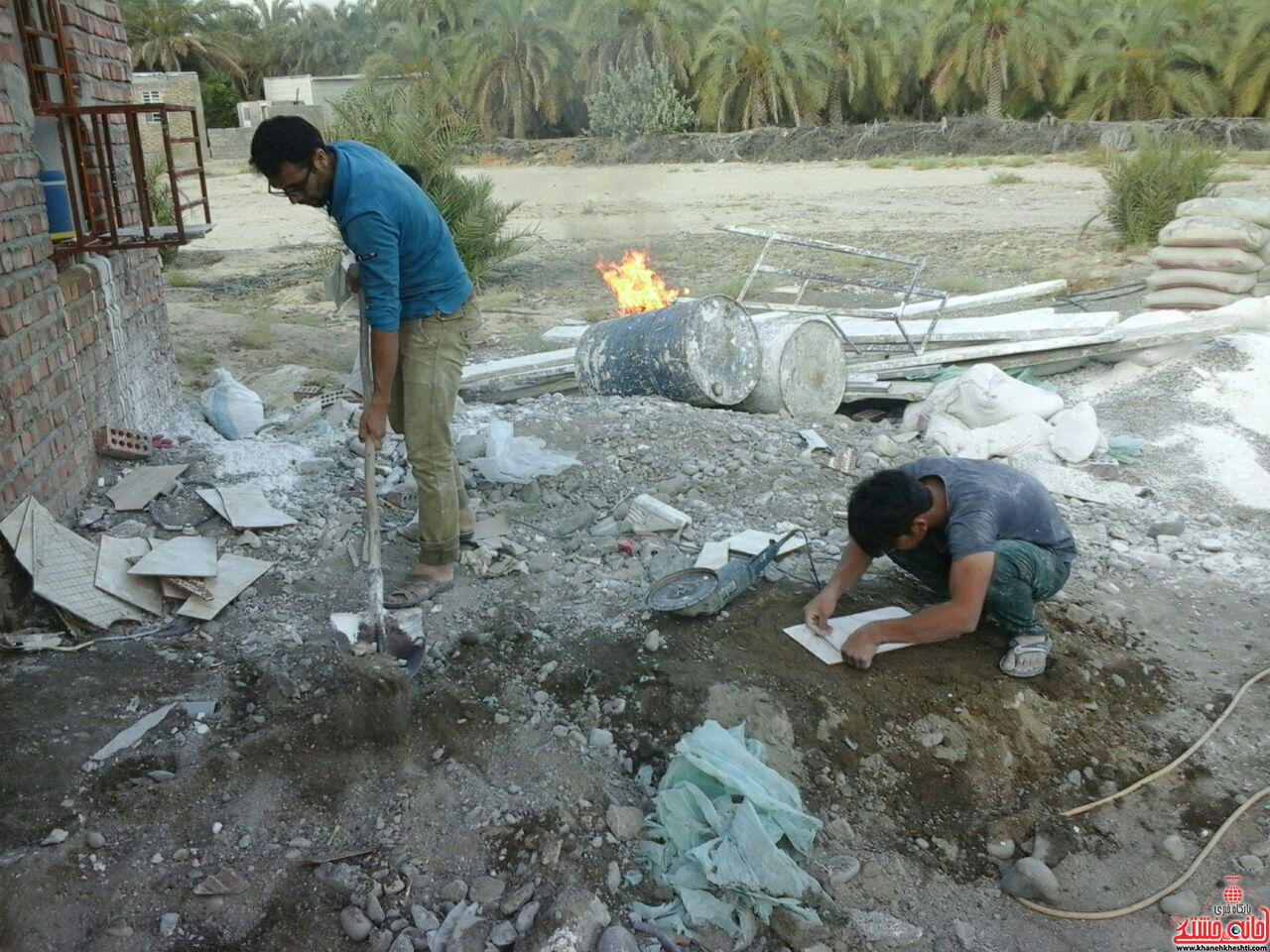 ساخت جامعه القرآن روستای خضرآباد عنبرآباد به همت جهادگران نوق رفسنجان