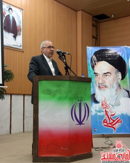 علی اصغر فانی وزیر آموزش و پرورش در جمع فرهنگیان رفسنجان