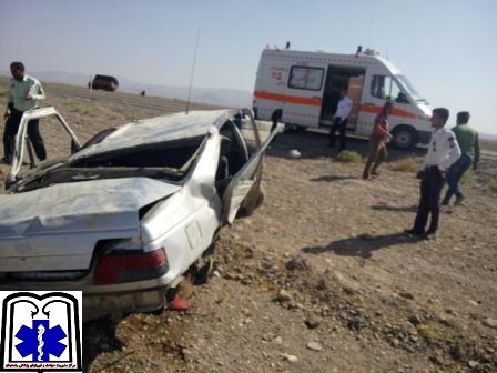 سواری پژو با 18 مسافر افغان واژگون شد در جاده انار
