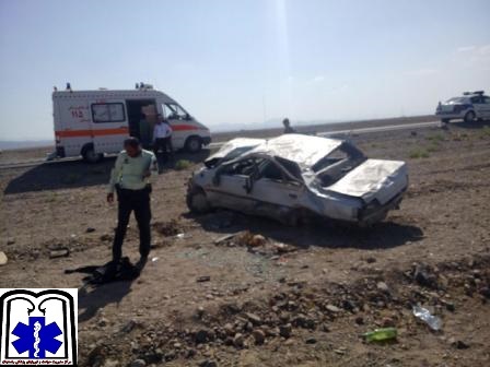 سواری پژو با 18 مسافر افغان واژگون شد در جاده انار
