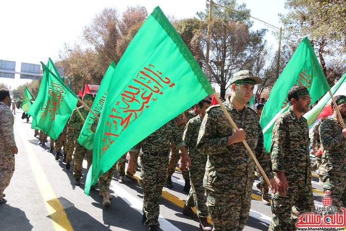 نمایش قدرت نیروهای مسلح رفسنجان در آغازین روز از هفته دفاع مقدس