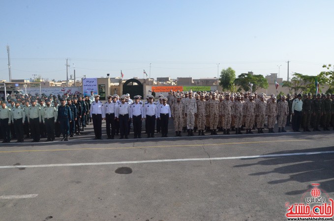 صبحگاه مشترک نیروهای مسلح رفسنجان به مناسبت هفته ناجا