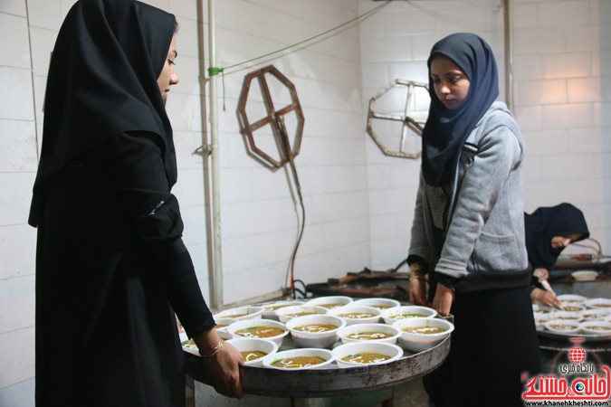 سنت پخت آش سجاد(ع) بانوان رفسنجانی