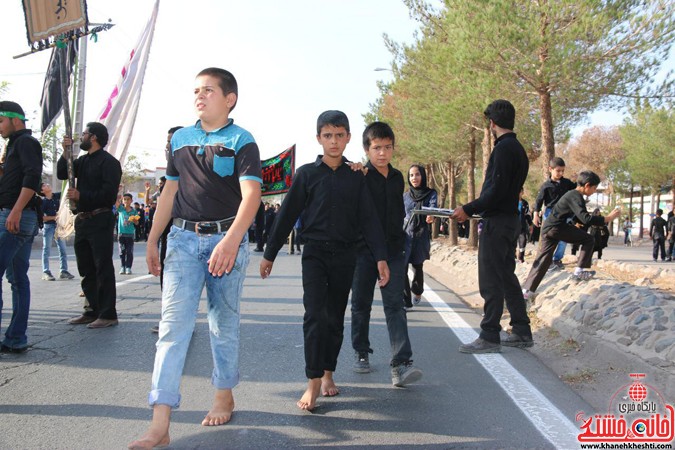 پیاده روی نمادین اربعین عزاداران حسینی در رفسنجان