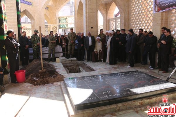 پیکر حجت الاسلام پور محمدی در رفسنجان تشییع و خاکسپاری شد