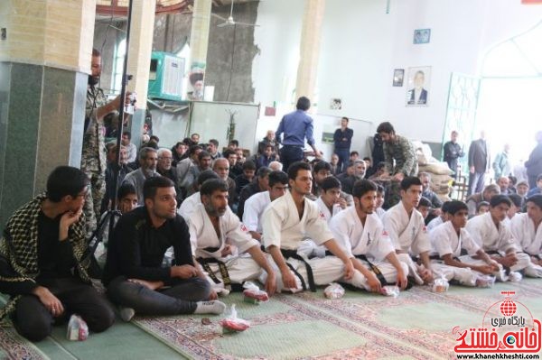 حضور ورزشکاران در یادواره 5 شهید روستایی احمدآباد دئفه کشکوئیه در مسجد جامع المهدی 