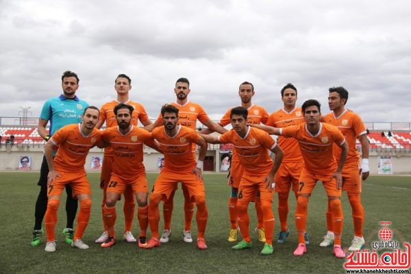  تیم فوتبال  صنعت مس رفسنجان در مسابقه دربی ورزشگاه شهدای صنعت مس رفسنجان