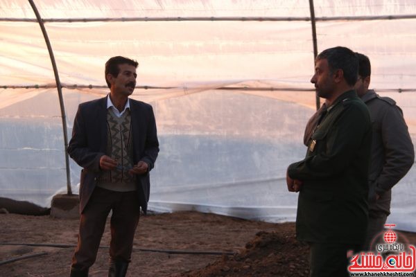 بازدید مدیر بسیج سازندگی ناحیه مقاومت بسیج رفسنجان از طرح های اجرا شده و در حال اجرا در روستایی ناصریه رفسنجان