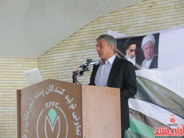 انارکی محمدی در استاندار کرمان در آیین افتتاح تالار تخصصی معاملات پسته در رفسنجان 