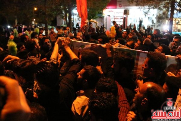 استقبال از شهید مدافع حرم حامد بافنده در میدان انقلاب رفسنجان