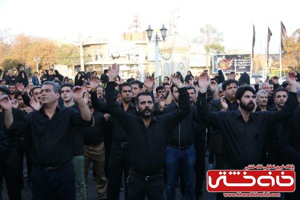مراسم تجمع هیئت های عزاداری در میدان ابراهیم رفسنجان
