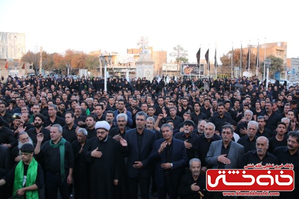 حضور نماینده مردم رفسنجان در مجلس شورای اسلامی و رئیس شورای شهر رفسنجان در مراسم تجمع هیئت های عزاداری در میدان ابراهیم رفسنجان