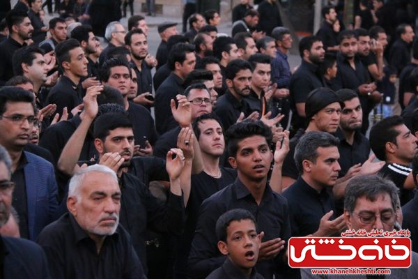 مراسم تجمع هیئت های عزاداری در میدان ابراهیم رفسنجان
