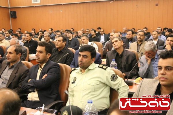 سرهنگ خلیلی جانشین فرماندهی نیروی انتظامی شهرستان رفسنجان در مراسم تودیع و معارفه فرماندار رفسنجان در محل فرمانداری رفسنجان