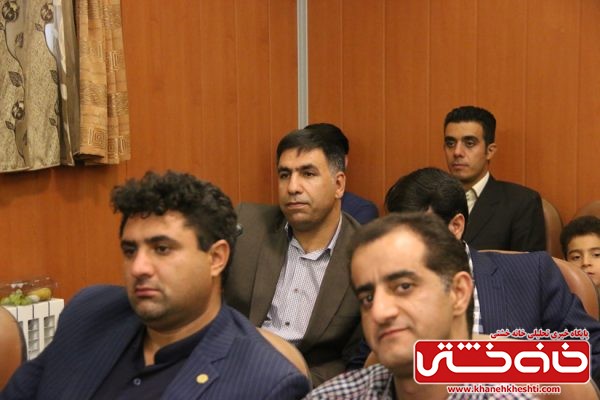فتحیان عضو شورای شهر رفسنجان در مراسم تودیع و معارفه فرماندار رفسنجان در محل فرمانداری رفسنجان