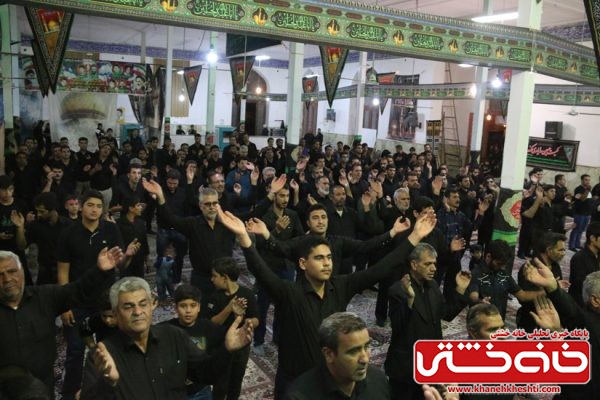 عزاداری شب عاشورا در مسجد جامع روستای حمید آباد رفسنجان