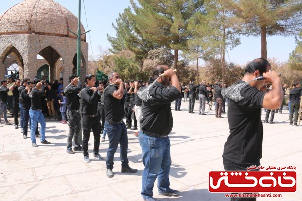 مراسم عزاداری روز عاشورا در امامزاده رضا (ع) سید غریب رفسنجان با حضور هیئت های مذهبی شهرستان