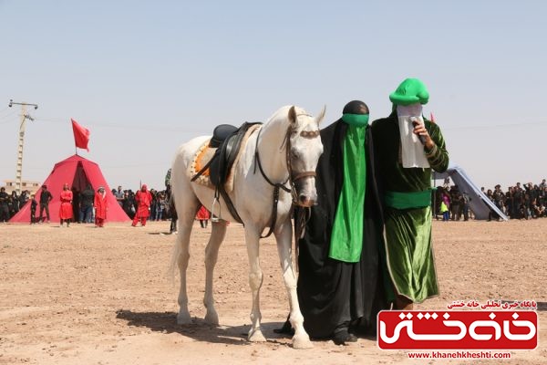  اجرای تعزیه توسط هیئت تعزیه خوانی علمدار کربلای رفسنجان روز عاشورا در امام زاده رضا(سید غریب) سال 96