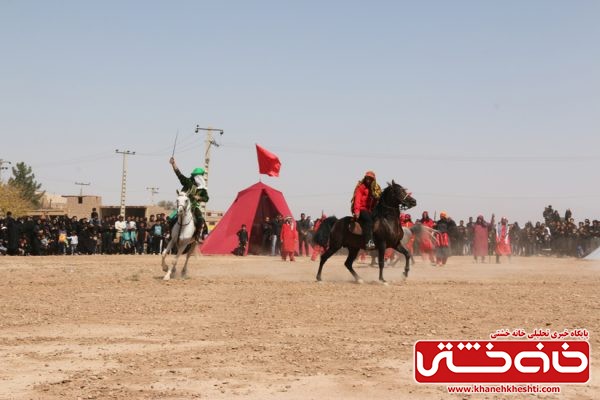  اجرای تعزیه توسط هیئت تعزیه خوانی علمدار کربلای رفسنجان روز عاشورا در امام زاده رضا(سید غریب) سال 96