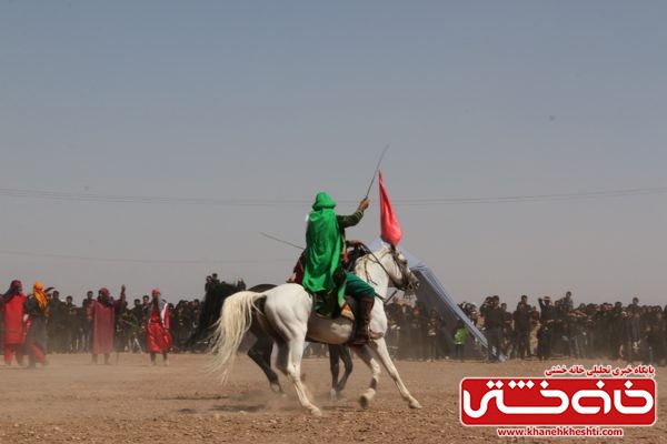  اجرای تعزیه توسط هیئت تعزیه خوانی علمدار کربلای رفسنجان روز عاشورا در امام زاده رضا(سید غریب) سال 96