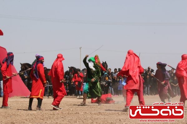  اجرای تعزیه توسط هیئت تعزیه خوانی علمدار کربلای رفسنجان روز عاشورا در امام زاده رضا(سید غریب) سال 96