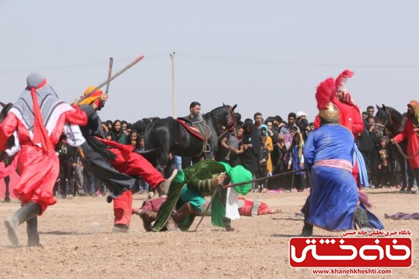  اجرای تعزیه توسط هیئت تعزیه خوانی علمدار کربلای رفسنجان روز عاشورا در امام زاده رضا(سید غریب) سال 96