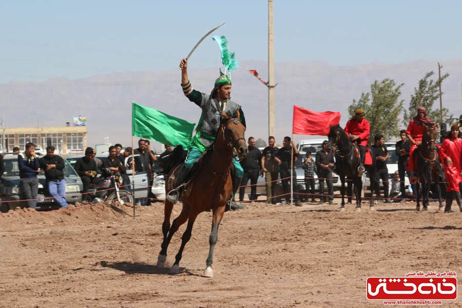 مراسم تعزیه خوانی واقعه کربلا در روستای ناصریه رفسنجان به همت  هیئت سقای دشت کربلا