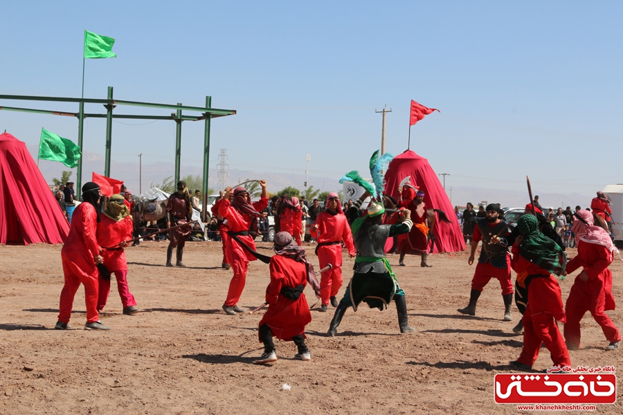 مراسم تعزیه خوانی واقعه کربلا در روستای ناصریه رفسنجان به همت  هیئت سقای دشت کربلا