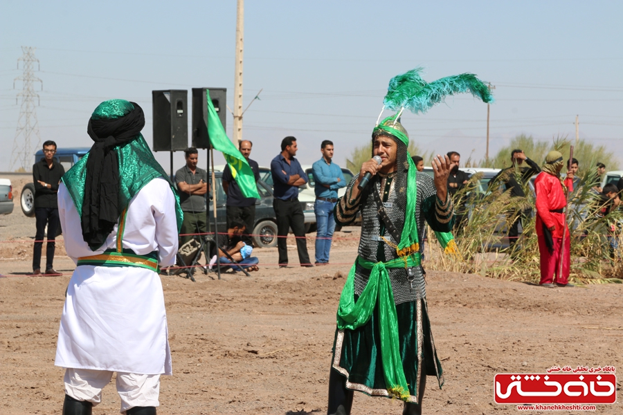 مراسم تعزیه خوانی واقعه کربلا در روستای ناصریه رفسنجان به همت  هیئت سقای دشت کربلا