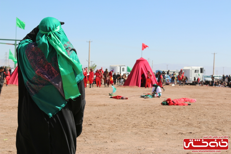 مراسم تعزیه خوانی واقعه کربلا در روستای ناصریه رفسنجان به همت  هیئت سقای دشت کربلا