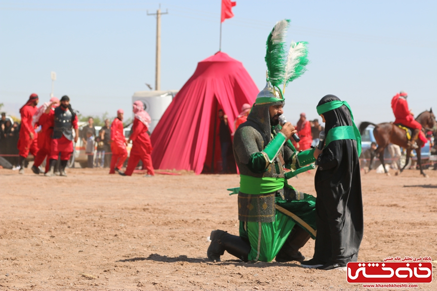 مراسم تعزیه خوانی واقعه کربلا در روستای ناصریه رفسنجان به همت  هیئت سقای دشت کربلا