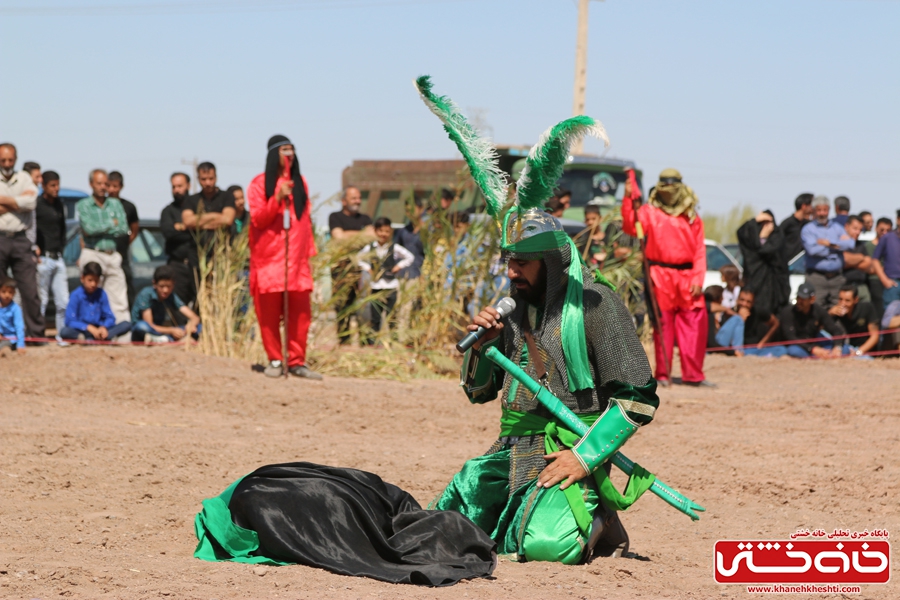 مراسم تعزیه خوانی واقعه کربلا در روستای ناصریه رفسنجان به همت  هیئت سقای دشت کربلا