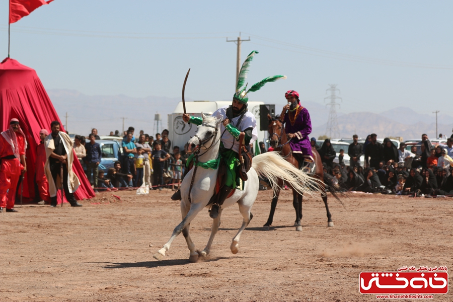 مراسم تعزیه خوانی واقعه کربلا در روستای ناصریه رفسنجان به همت  هیئت سقای دشت کربلا