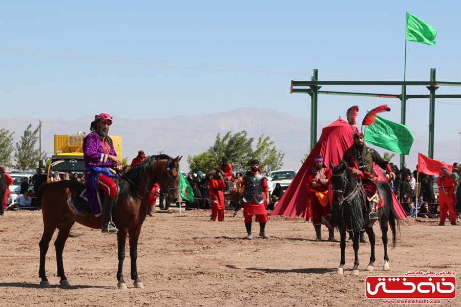 مراسم تعزیه خوانی واقعه کربلا در روستای ناصریه رفسنجان به همت  هیئت سقای دشت کربلا