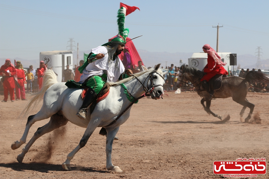 مراسم تعزیه خوانی واقعه کربلا در روستای ناصریه رفسنجان به همت  هیئت سقای دشت کربلا