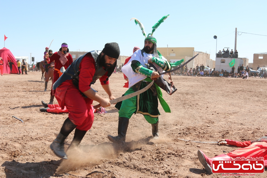 مراسم تعزیه خوانی واقعه کربلا در روستای ناصریه رفسنجان به همت  هیئت سقای دشت کربلا