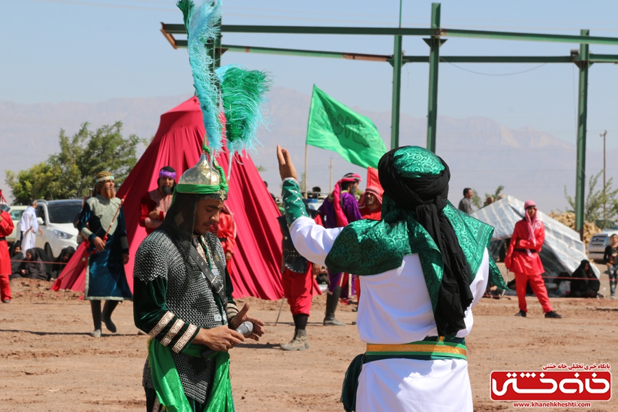 مراسم تعزیه خوانی واقعه کربلا در روستای ناصریه رفسنجان به همت  هیئت سقای دشت کربلا