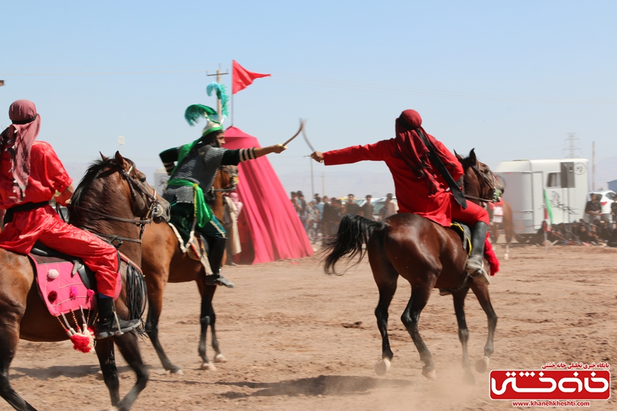 مراسم تعزیه خوانی واقعه کربلا در روستای ناصریه رفسنجان به همت  هیئت سقای دشت کربلا