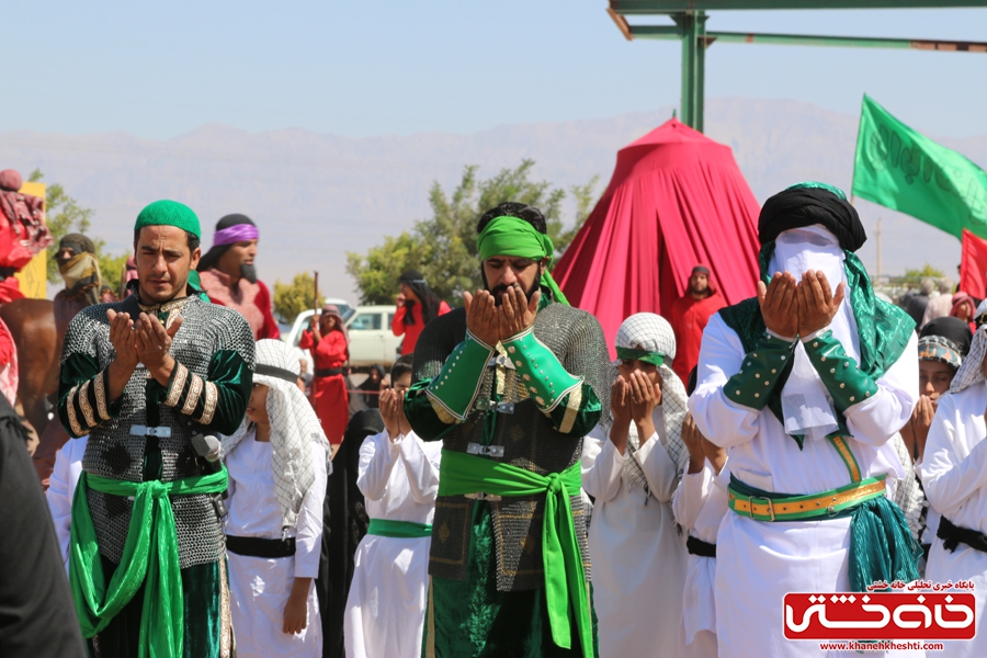مراسم تعزیه خوانی واقعه کربلا در روستای ناصریه رفسنجان به همت  هیئت سقای دشت کربلا