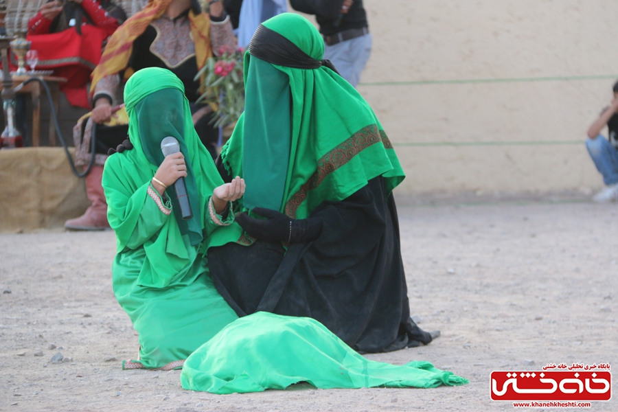 اجرای تعزیه بازار شام توسط گروه تعزیه خوانی آل طه رفسنجان در مصلی بزرگ امام خامنه ای رفسنجان