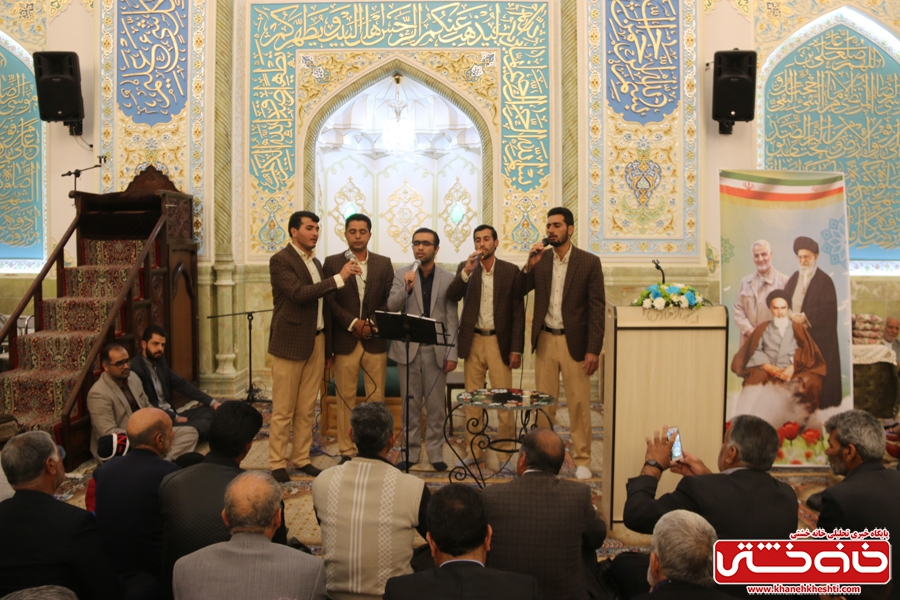 گروه تواشیح در مراسم افتتاحیه شبستان اصلی مسجد الزهرا (س) رفسنجان و جشن میلاد حضرت فاطمه(س)