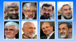 همه نامزدهای انتخابات در مرقد امام (ره)؛ بجز روحانی