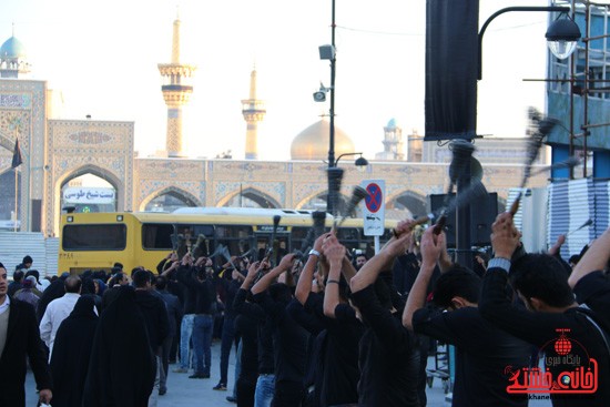 دوربین خانه خشتی در عزاداری هیات اباعبدالله الحسین مجتمع مس سرچشمه در جوار گنبد ثامن الحجج(ع)