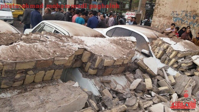 اظهارات شهردار منطقه یک رفسنجان در خصوص حادثه ریزش دیوار جنب پارکینگ مسجد حاج شریف + عکس
