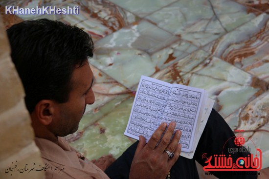 دوربین خانه خشتی در مراسم اعتکاف شهرستان رفسنجان